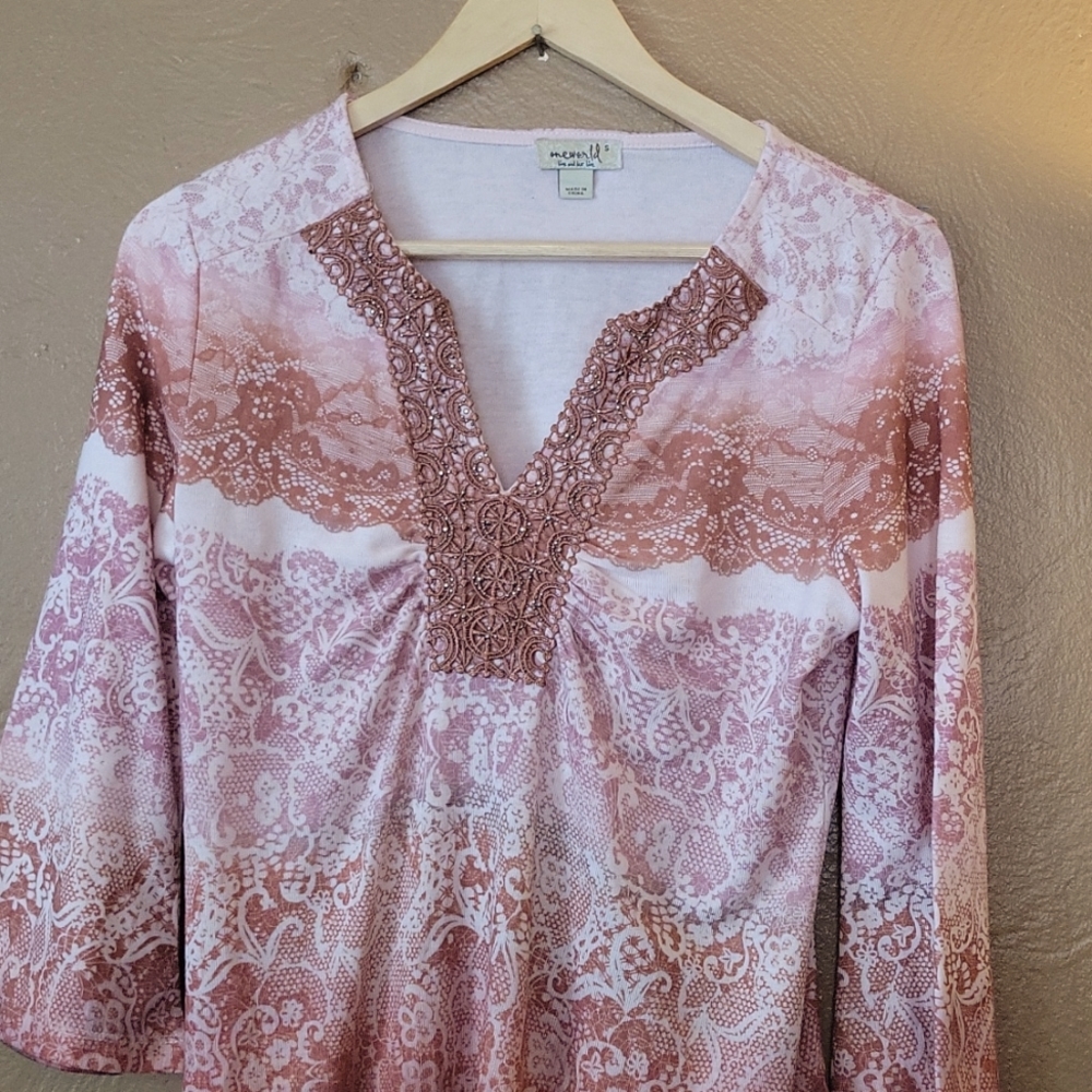 One World Size S Tunic Blouse